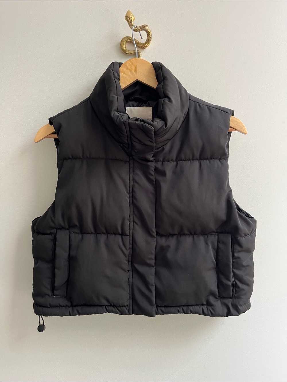 Thread & Supply NWT Issey Black Crop Puffer Vest S